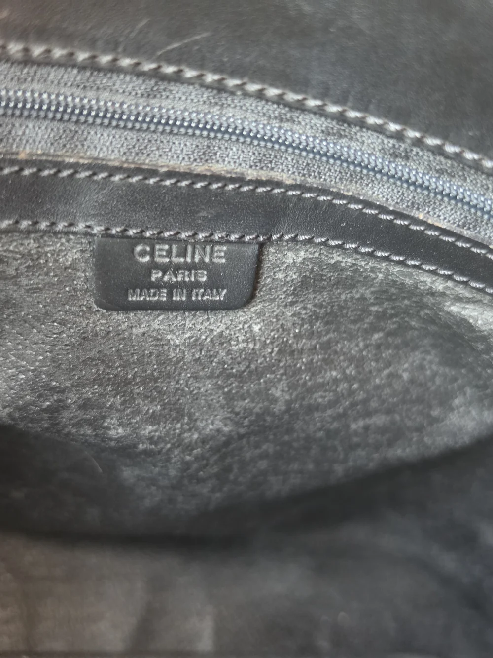 Celine Black and Brown Macadam Canvas Tote